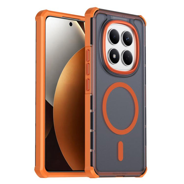 Funda para teléfono magnética semitransparente con acabado mate y protección antichoque en las cuatro esquinas, con tacto suave al tacto., For Redmi Note 15 Pro+ 5G Global 163.3mm, For Redmi Note 15 4G / 5G Global 164mm                                 ...
