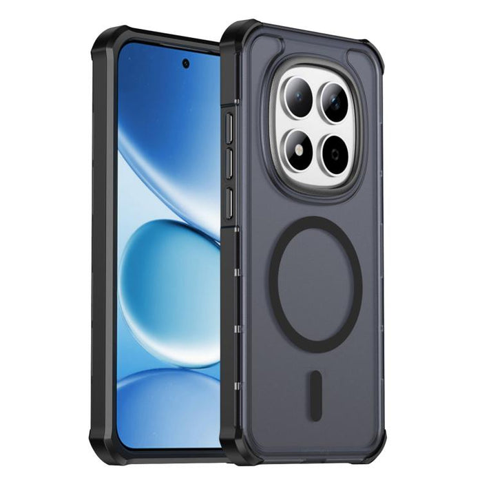 Funda para teléfono magnética semitransparente con acabado mate y protección antichoque en las cuatro esquinas, con tacto suave al tacto., For Redmi Note 15 Pro+ 5G Global 163.3mm, For Redmi Note 15 4G / 5G Global 164mm                                 ...