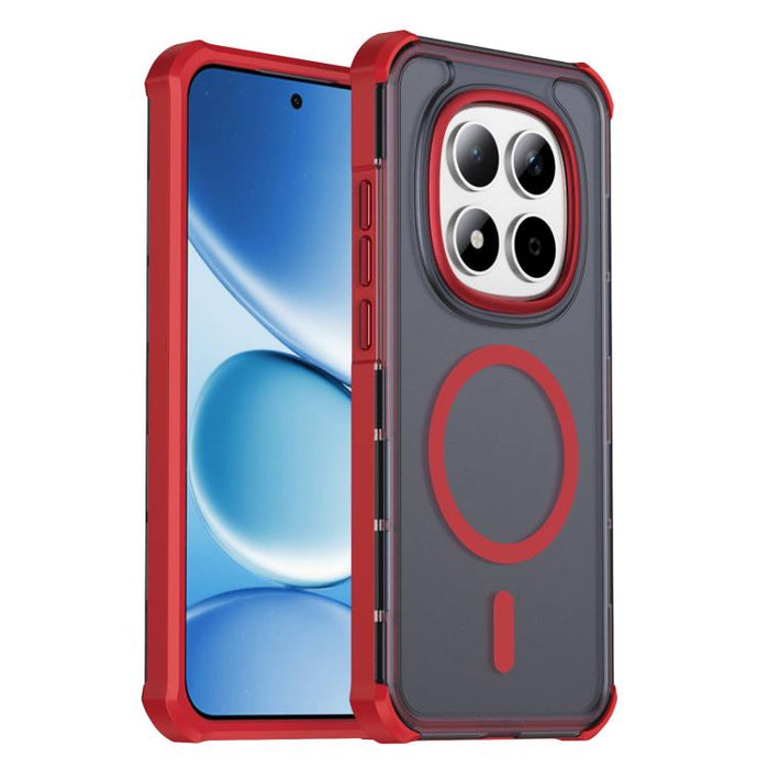 Funda para teléfono magnética semitransparente con acabado mate y protección antichoque en las cuatro esquinas, con tacto suave al tacto., For Redmi Note 15 Pro+ 5G Global 163.3mm, For Redmi Note 15 4G / 5G Global 164mm                                 ...