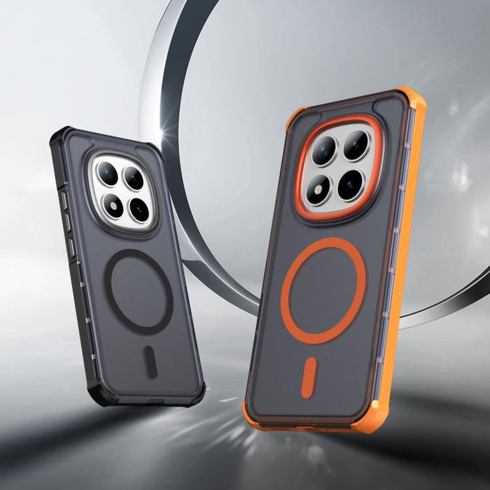 Funda para teléfono magnética semitransparente con acabado mate y protección antichoque en las cuatro esquinas, con tacto suave al tacto., For Redmi Note 15 Pro+ 5G Global 163.3mm, For Redmi Note 15 4G / 5G Global 164mm                                 ...