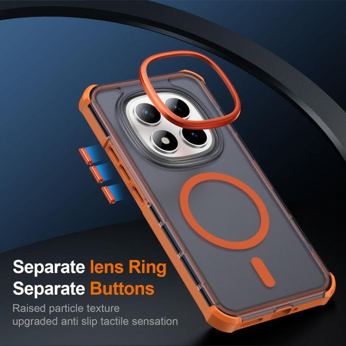 Funda para teléfono magnética semitransparente con acabado mate y protección antichoque en las cuatro esquinas, con tacto suave al tacto., For Redmi Note 15 Pro+ 5G Global 163.3mm, For Redmi Note 15 4G / 5G Global 164mm                                 ...
