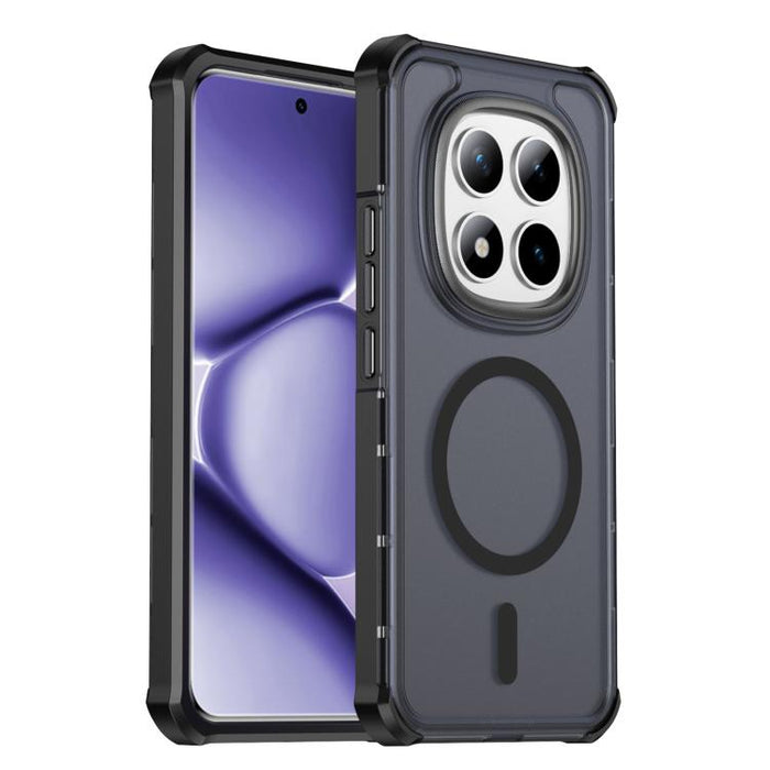 Funda para teléfono magnética semitransparente con acabado mate y protección antichoque en las cuatro esquinas, con tacto suave al tacto., For Redmi Note 15 Pro+ 5G Global 163.3mm, For Redmi Note 15 4G / 5G Global 164mm                                 ...
