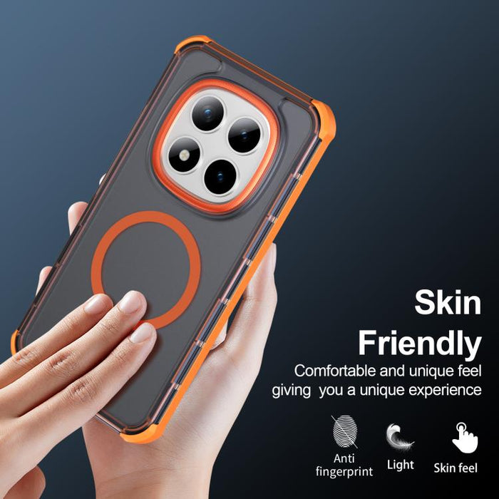 Funda para teléfono magnética semitransparente con acabado mate y protección antichoque en las cuatro esquinas, con tacto suave al tacto., For Redmi Note 15 Pro+ 5G Global 163.3mm, For Redmi Note 15 4G / 5G Global 164mm                                 ...