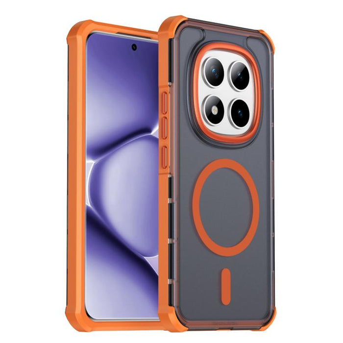 Funda para teléfono magnética semitransparente con acabado mate y protección antichoque en las cuatro esquinas, con tacto suave al tacto., For Redmi Note 15 Pro+ 5G Global 163.3mm, For Redmi Note 15 4G / 5G Global 164mm                                 ...