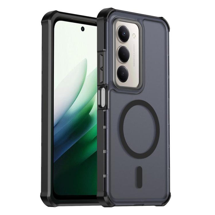 Funda para teléfono magnética semitransparente con acabado mate y protección antichoque en las cuatro esquinas, con tacto suave al tacto., For Redmi Note 15 Pro+ 5G Global 163.3mm, For Redmi Note 15 4G / 5G Global 164mm                                 ...