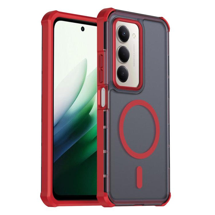 Funda para teléfono magnética semitransparente con acabado mate y protección antichoque en las cuatro esquinas, con tacto suave al tacto., For Redmi Note 15 Pro+ 5G Global 163.3mm, For Redmi Note 15 4G / 5G Global 164mm                                 ...
