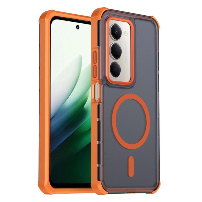 Funda para teléfono magnética semitransparente con acabado mate y protección antichoque en las cuatro esquinas, con tacto suave al tacto., For Redmi Note 15 Pro+ 5G Global 163.3mm, For Redmi Note 15 4G / 5G Global 164mm                                 ...