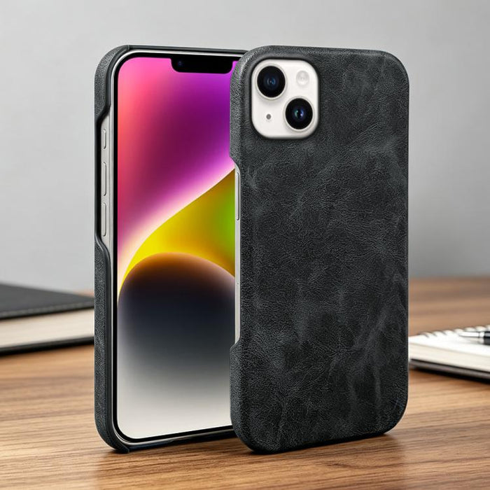 Funda trasera magnética de piel vegana con diseño retro para teléfono, For iPhone 14 Plus, For iPhone 14, Fro iPhone 14 Pro, For iPhone 14 Pro Max, For iPhone 13 Pro Max, For iPhone 13 Pro, For iPhone 13, For iPhone 12 / 12 Pro, For iPhone 12 Pro Max