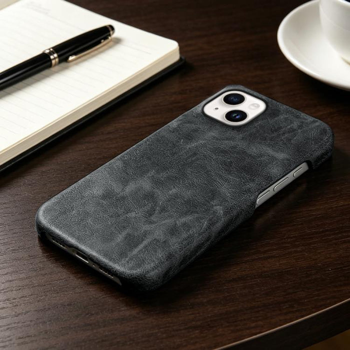Funda trasera magnética de piel vegana con diseño retro para teléfono, For iPhone 14 Plus, For iPhone 14, Fro iPhone 14 Pro, For iPhone 14 Pro Max, For iPhone 13 Pro Max, For iPhone 13 Pro, For iPhone 13, For iPhone 12 / 12 Pro, For iPhone 12 Pro Max