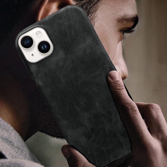 Funda trasera magnética de piel vegana con diseño retro para teléfono, For iPhone 14 Plus, For iPhone 14, Fro iPhone 14 Pro, For iPhone 14 Pro Max, For iPhone 13 Pro Max, For iPhone 13 Pro, For iPhone 13, For iPhone 12 / 12 Pro, For iPhone 12 Pro Max