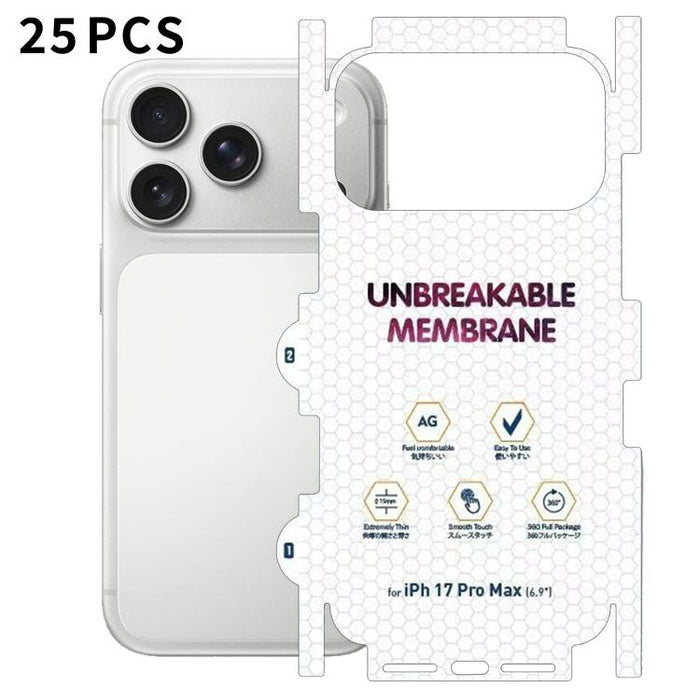 25 láminas de hidrogel esmeriladas de cobertura total con reverso invisible de diamante, For iPhone 17 Pro Max, For iPhone 17 Pro, For iPhone 17, For iPhone Air, For iPhone 16 Pro Max, For iPhone 16 Pro, For iPhone 16 Plus, For iPhone 16               ...