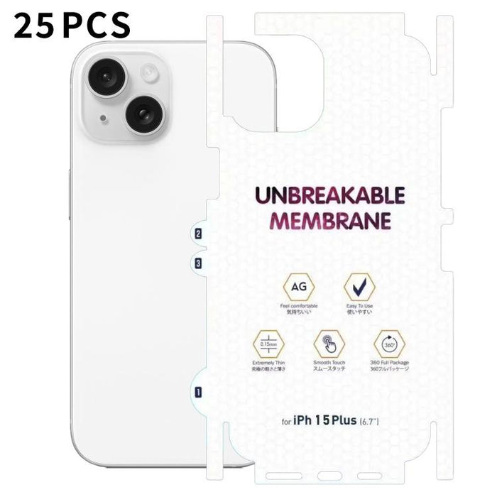 25 láminas de hidrogel esmeriladas de cobertura total con reverso invisible de diamante, For iPhone 17 Pro Max, For iPhone 17 Pro, For iPhone 17, For iPhone Air, For iPhone 16 Pro Max, For iPhone 16 Pro, For iPhone 16 Plus, For iPhone 16               ...