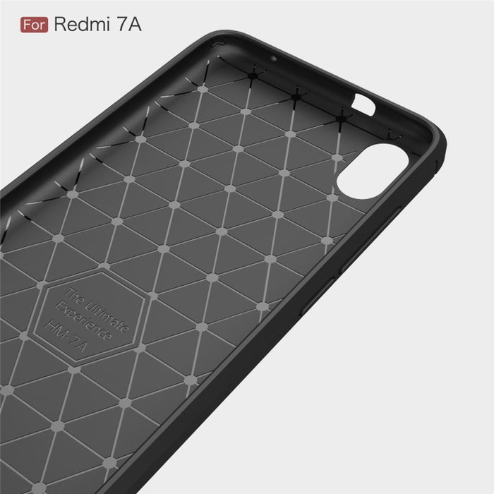 Estuche de TPU de fibra de carbono con textura cepillada para Xiaomi Redmi 7A