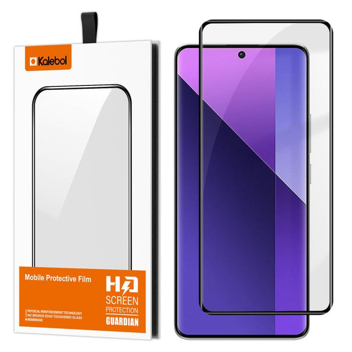 Película de vidrio templado HD serigrafiada de alto contenido en aluminio, curva, con adhesivo completo y cobertura total de Kalebol., For Redmi Note 15 Pro+ 5G Global 163.3mm, For Redmi Note 15 5G Global 164mm, For Xiaomi Civi 5 Pro, For Xiaomi 15S Pr...