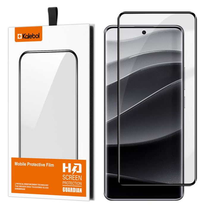 Película de vidrio templado HD serigrafiada de alto contenido en aluminio, curva, con adhesivo completo y cobertura total de Kalebol., For Redmi Note 15 Pro+ 5G Global 163.3mm, For Redmi Note 15 5G Global 164mm, For Xiaomi Civi 5 Pro, For Xiaomi 15S Pr...