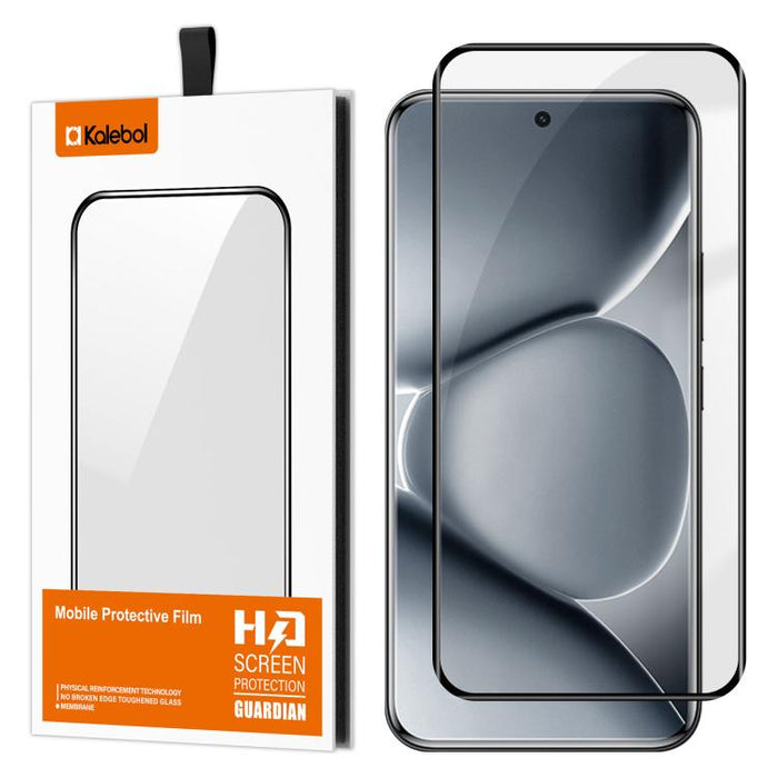 Película de vidrio templado HD serigrafiada de alto contenido en aluminio, curva, con adhesivo completo y cobertura total de Kalebol., For Redmi Note 15 Pro+ 5G Global 163.3mm, For Redmi Note 15 5G Global 164mm, For Xiaomi Civi 5 Pro, For Xiaomi 15S Pr...