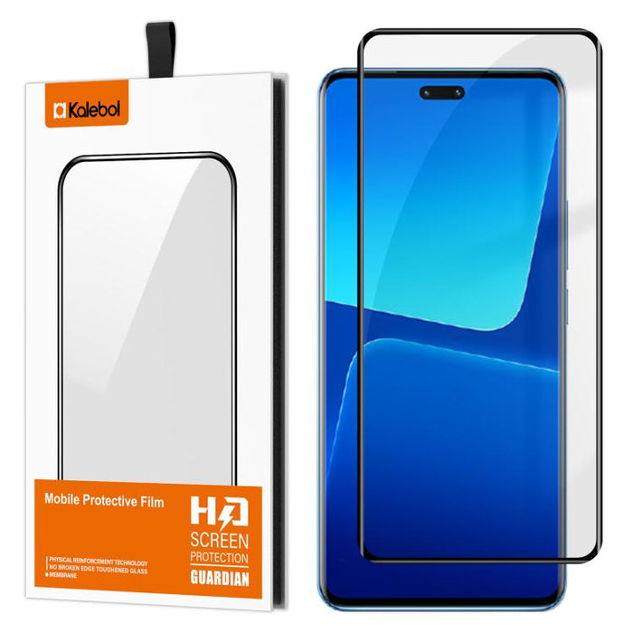 Película de vidrio templado HD serigrafiada de alto contenido en aluminio, curva, con adhesivo completo y cobertura total de Kalebol., For Redmi Note 15 Pro+ 5G Global 163.3mm, For Redmi Note 15 5G Global 164mm, For Xiaomi Civi 5 Pro, For Xiaomi 15S Pr...