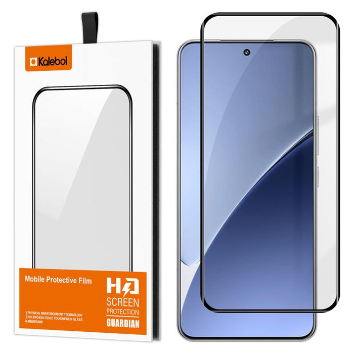 Película de vidrio templado HD serigrafiada de alto contenido en aluminio, curva, con adhesivo completo y cobertura total de Kalebol., For Redmi Note 15 Pro+ 5G Global 163.3mm, For Redmi Note 15 5G Global 164mm, For Xiaomi Civi 5 Pro, For Xiaomi 15S Pr...
