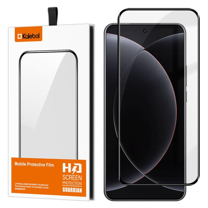 Película de vidrio templado HD serigrafiada de alto contenido en aluminio, curva, con adhesivo completo y cobertura total de Kalebol., For Redmi Note 15 Pro+ 5G Global 163.3mm, For Redmi Note 15 5G Global 164mm, For Xiaomi Civi 5 Pro, For Xiaomi 15S Pr...