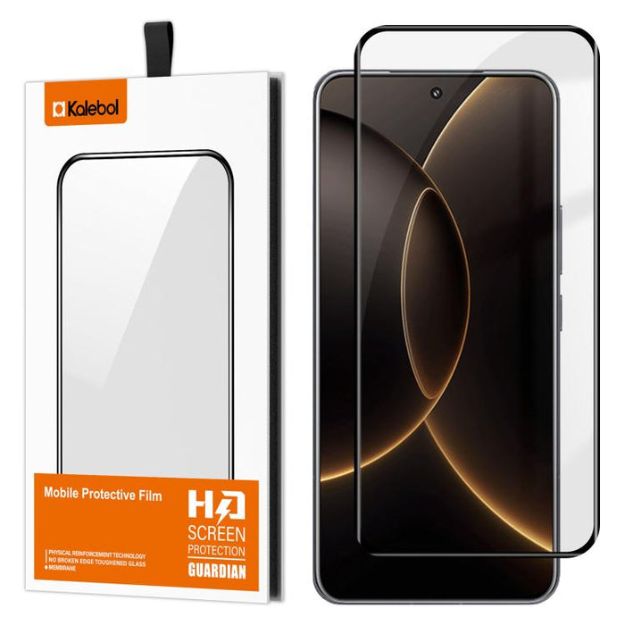 Película de vidrio templado HD serigrafiada de alto contenido en aluminio, curva, con adhesivo completo y cobertura total de Kalebol., For Redmi Note 15 Pro+ 5G Global 163.3mm, For Redmi Note 15 5G Global 164mm, For Xiaomi Civi 5 Pro, For Xiaomi 15S Pr...