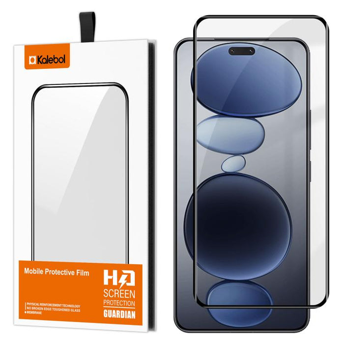 Película de vidrio templado HD serigrafiada de alto contenido en aluminio, curva, con adhesivo completo y cobertura total de Kalebol., For Redmi Note 15 Pro+ 5G Global 163.3mm, For Redmi Note 15 5G Global 164mm, For Xiaomi Civi 5 Pro, For Xiaomi 15S Pr...