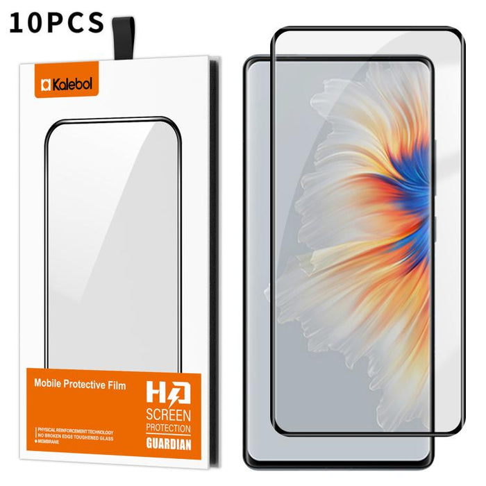10 láminas de vidrio templado HD serigrafiadas, curvas, con adhesivo completo, de alto contenido en aluminio, con cobertura total y antihuellas, de la marca Kalebol., For Redmi Note 15 Pro+ 5G Global 163.3mm, For Redmi Note 15 5G Global 164mm          ...