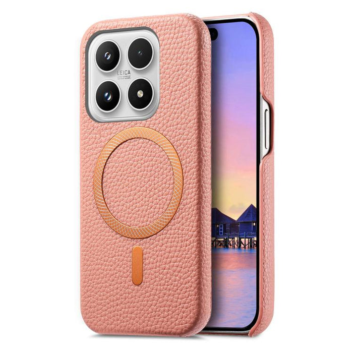 Funda para teléfono MagSafe de PU con textura de lichi cepillada, For Redmi Note 15 Pro+ Global 163.3mm, For Redmi Note 15 4G / 5G Global 164mm, For Xiaomi 17 Pro Max, For Redmi Note 15 Pro Global 163.6mm, For Xiaomi 17 Pro, For Xiaomi 17