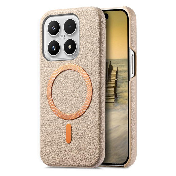 Funda para teléfono MagSafe de PU con textura de lichi cepillada, For Redmi Note 15 Pro+ Global 163.3mm, For Redmi Note 15 4G / 5G Global 164mm, For Xiaomi 17 Pro Max, For Redmi Note 15 Pro Global 163.6mm, For Xiaomi 17 Pro, For Xiaomi 17