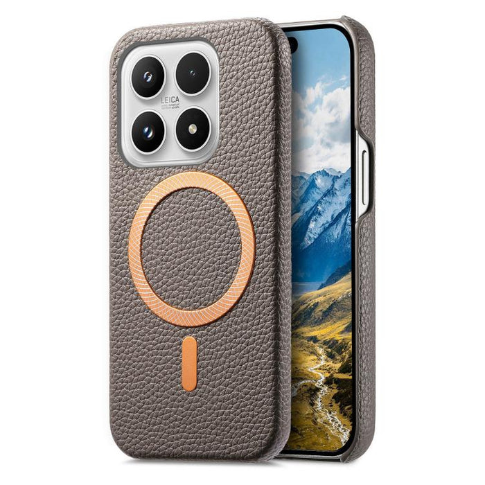 Funda para teléfono MagSafe de PU con textura de lichi cepillada, For Redmi Note 15 Pro+ Global 163.3mm, For Redmi Note 15 4G / 5G Global 164mm, For Xiaomi 17 Pro Max, For Redmi Note 15 Pro Global 163.6mm, For Xiaomi 17 Pro, For Xiaomi 17