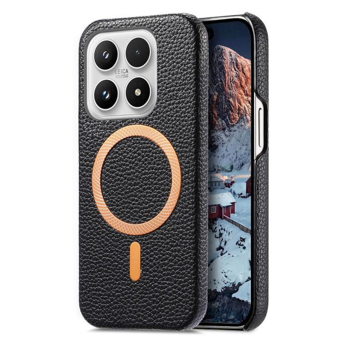 Funda para teléfono MagSafe de PU con textura de lichi cepillada, For Redmi Note 15 Pro+ Global 163.3mm, For Redmi Note 15 4G / 5G Global 164mm, For Xiaomi 17 Pro Max, For Redmi Note 15 Pro Global 163.6mm, For Xiaomi 17 Pro, For Xiaomi 17