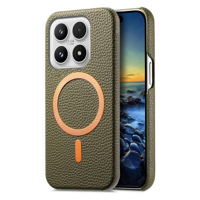 Funda para teléfono MagSafe de PU con textura de lichi cepillada, For Redmi Note 15 Pro+ Global 163.3mm, For Redmi Note 15 4G / 5G Global 164mm, For Xiaomi 17 Pro Max, For Redmi Note 15 Pro Global 163.6mm, For Xiaomi 17 Pro, For Xiaomi 17