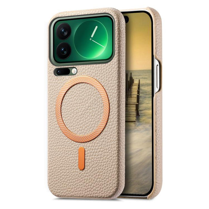 Funda para teléfono MagSafe de PU con textura de lichi cepillada, For Redmi Note 15 Pro+ Global 163.3mm, For Redmi Note 15 4G / 5G Global 164mm, For Xiaomi 17 Pro Max, For Redmi Note 15 Pro Global 163.6mm, For Xiaomi 17 Pro, For Xiaomi 17