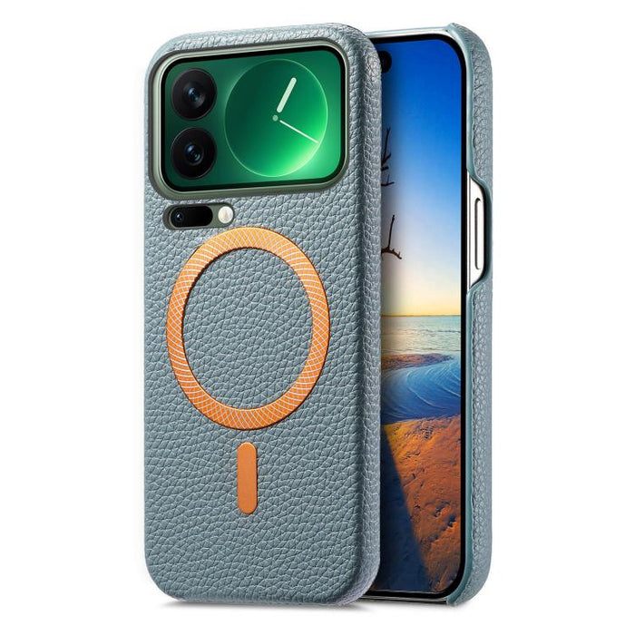 Funda para teléfono MagSafe de PU con textura de lichi cepillada, For Redmi Note 15 Pro+ Global 163.3mm, For Redmi Note 15 4G / 5G Global 164mm, For Xiaomi 17 Pro Max, For Redmi Note 15 Pro Global 163.6mm, For Xiaomi 17 Pro, For Xiaomi 17