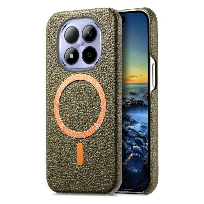 Funda para teléfono MagSafe de PU con textura de lichi cepillada, For Redmi Note 15 Pro+ Global 163.3mm, For Redmi Note 15 4G / 5G Global 164mm, For Xiaomi 17 Pro Max, For Redmi Note 15 Pro Global 163.6mm, For Xiaomi 17 Pro, For Xiaomi 17