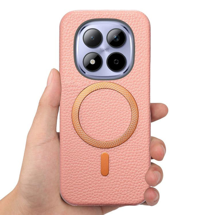 Funda para teléfono MagSafe de PU con textura de lichi cepillada, For Redmi Note 15 Pro+ Global 163.3mm, For Redmi Note 15 4G / 5G Global 164mm, For Xiaomi 17 Pro Max, For Redmi Note 15 Pro Global 163.6mm, For Xiaomi 17 Pro, For Xiaomi 17