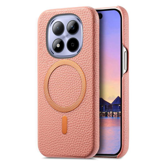 Funda para teléfono MagSafe de PU con textura de lichi cepillada, For Redmi Note 15 Pro+ Global 163.3mm, For Redmi Note 15 4G / 5G Global 164mm, For Xiaomi 17 Pro Max, For Redmi Note 15 Pro Global 163.6mm, For Xiaomi 17 Pro, For Xiaomi 17