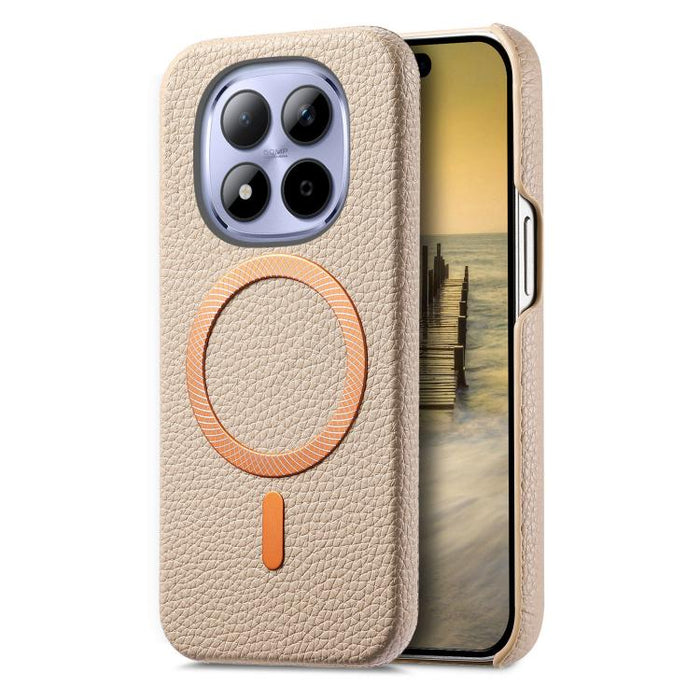 Funda para teléfono MagSafe de PU con textura de lichi cepillada, For Redmi Note 15 Pro+ Global 163.3mm, For Redmi Note 15 4G / 5G Global 164mm, For Xiaomi 17 Pro Max, For Redmi Note 15 Pro Global 163.6mm, For Xiaomi 17 Pro, For Xiaomi 17