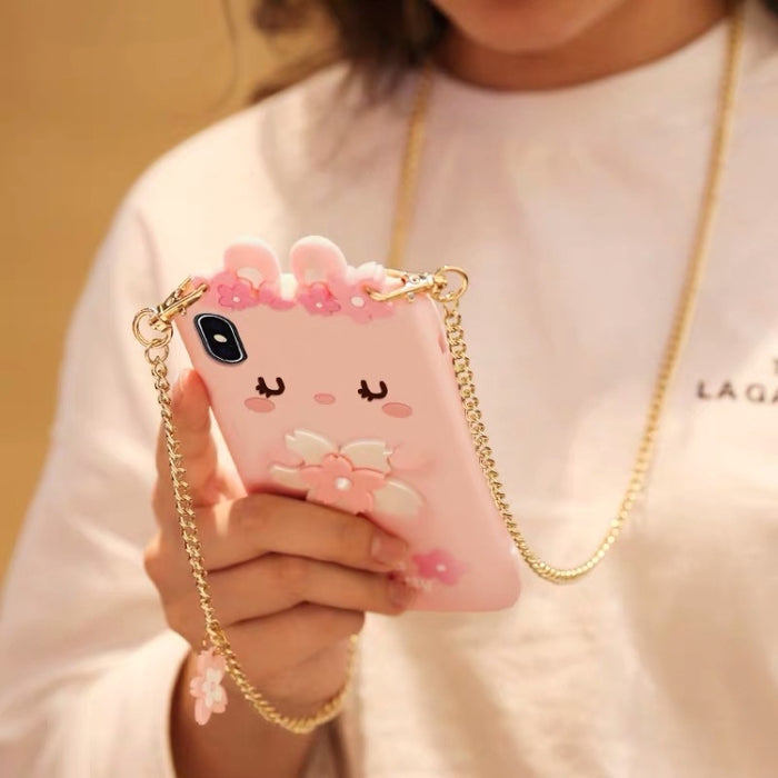 Funda de silicona anticaída con paquete completo estilo flores de cerezo para iPhone X / XS