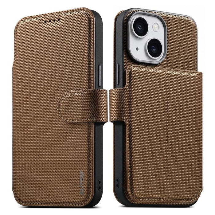 Funda para teléfono Suteni Q09 con cartera magnética desmontable 2 en 1, textura triangular y piel vegana., For iPhone 17 Pro Max, For iPhone 17 Pro, For iPhone 17, For iPhone 16 Pro Max, For iPhone 16 Pro, For iPhone 16, For iPhone 15 Pro Max         ...