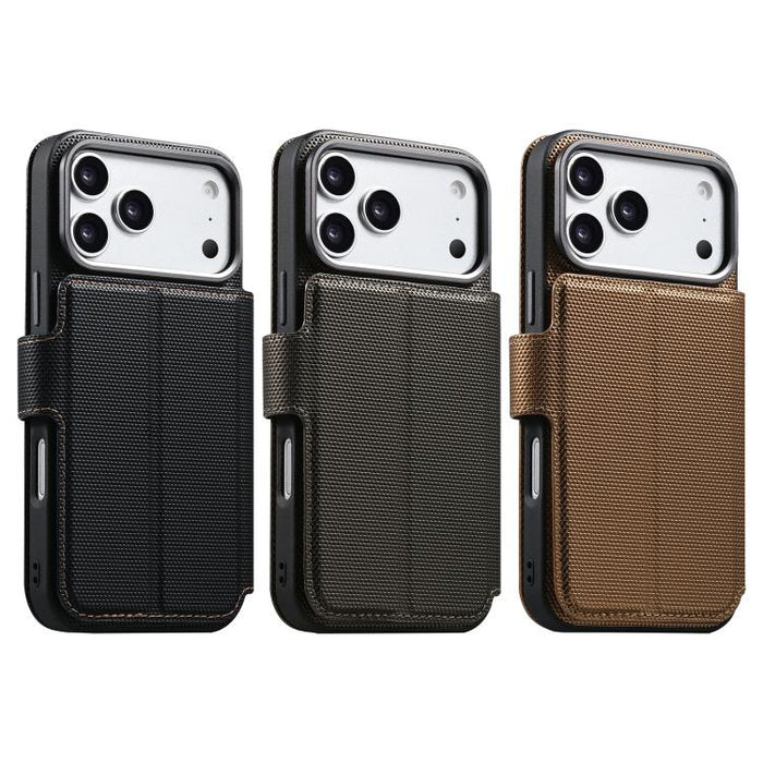 Funda para teléfono Suteni Q09 con cartera magnética desmontable 2 en 1, textura triangular y piel vegana., For iPhone 17 Pro Max, For iPhone 17 Pro, For iPhone 17, For iPhone 16 Pro Max, For iPhone 16 Pro, For iPhone 16, For iPhone 15 Pro Max         ...