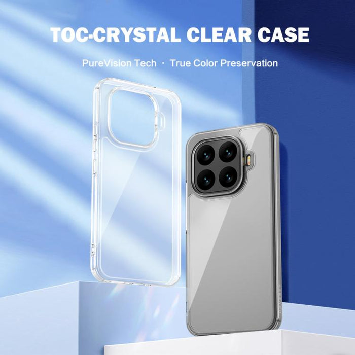 Funda para teléfono LeReach TOC Clear Series Composite Armor híbrida de TPU y acrílico a prueba de golpes, For xiaomi 17T Pro 5G, For Xiaomi 17T 5G, For Xiaomi 17