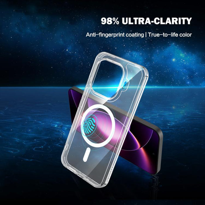 Funda magnética antigolpes LeReach TOC Clear Series de doble compuesto, TPU + acrílico., For Xiaomi 17T Pro 5G, For Xiaomi 17T 5G