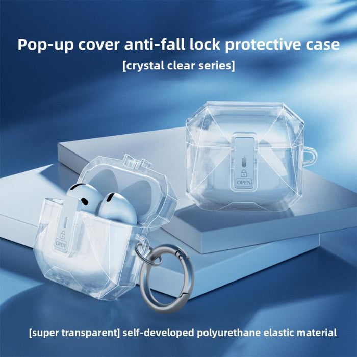 Cubierta protectora transparente magnética con tapa abatible automática, For Airpods 4