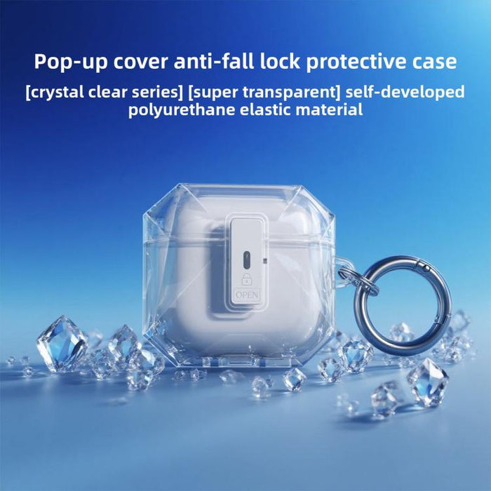 Cubierta protectora transparente magnética con tapa abatible automática, For Airpods 4