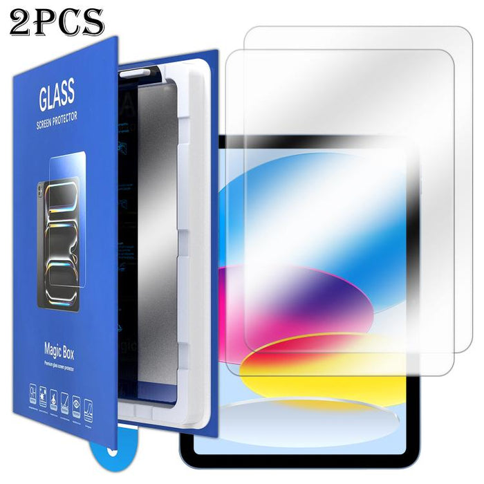 2 protectores de pantalla de vidrio templado para tablet, estilo caja de libro, de fácil instalación y a prueba de polvo., For iPad 2026 / 2025 / 2022, For iPad Air 11 2026 / 2025 / 2024, For iPad Pro 13 2025 / 2024, For iPad Pro 11 2025 / 2024        ...