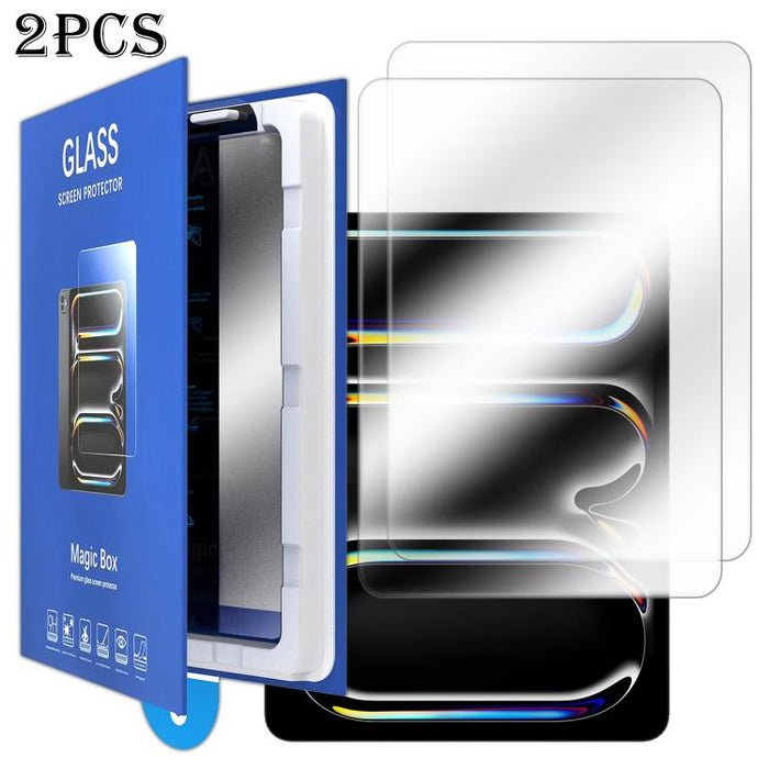 2 protectores de pantalla de vidrio templado para tablet, estilo caja de libro, de fácil instalación y a prueba de polvo., For iPad 2026 / 2025 / 2022, For iPad Air 11 2026 / 2025 / 2024, For iPad Pro 13 2025 / 2024, For iPad Pro 11 2025 / 2024        ...