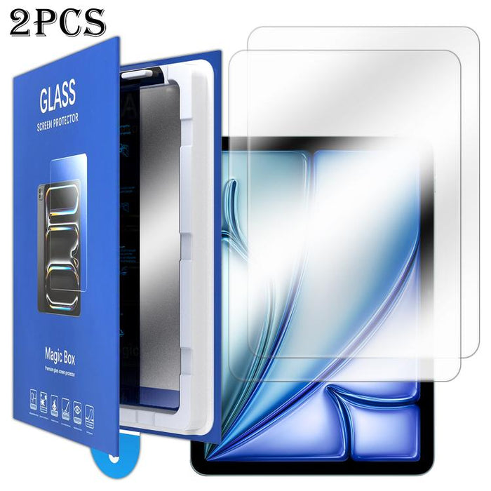 2 protectores de pantalla de vidrio templado para tablet, estilo caja de libro, de fácil instalación y a prueba de polvo., For iPad 2026 / 2025 / 2022, For iPad Air 11 2026 / 2025 / 2024, For iPad Pro 13 2025 / 2024, For iPad Pro 11 2025 / 2024        ...