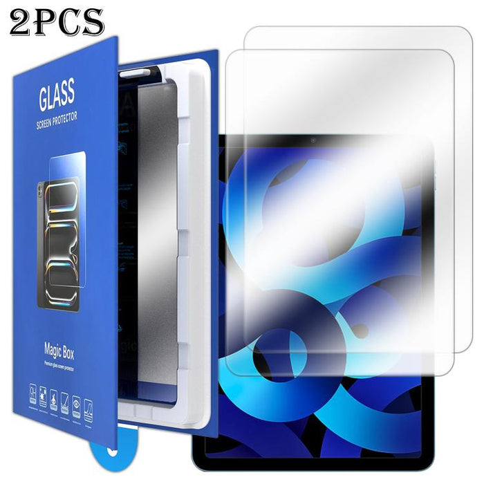 2 protectores de pantalla de vidrio templado para tablet, estilo caja de libro, de fácil instalación y a prueba de polvo., For iPad 2026 / 2025 / 2022, For iPad Air 11 2026 / 2025 / 2024, For iPad Pro 13 2025 / 2024, For iPad Pro 11 2025 / 2024        ...