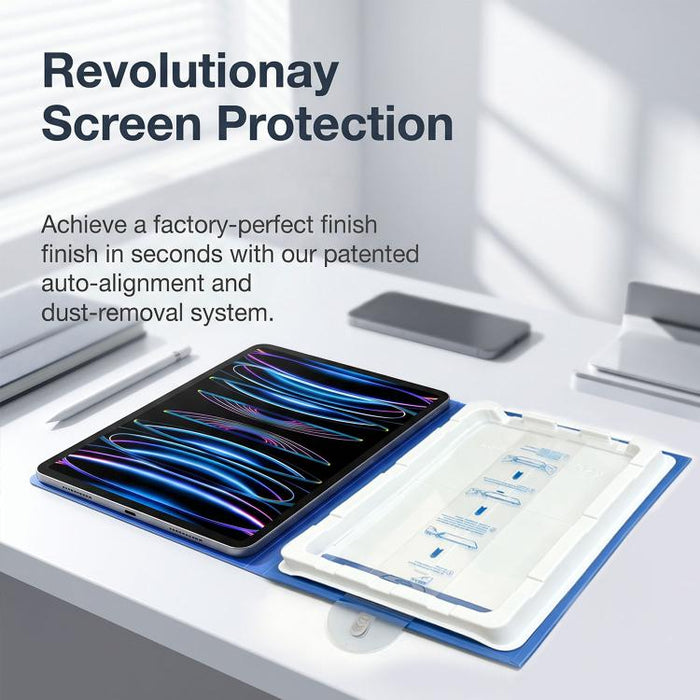 2 protectores de pantalla de vidrio templado para tablet, estilo caja de libro, de fácil instalación y a prueba de polvo., For iPad 2026 / 2025 / 2022, For iPad Air 11 2026 / 2025 / 2024, For iPad Pro 13 2025 / 2024, For iPad Pro 11 2025 / 2024        ...