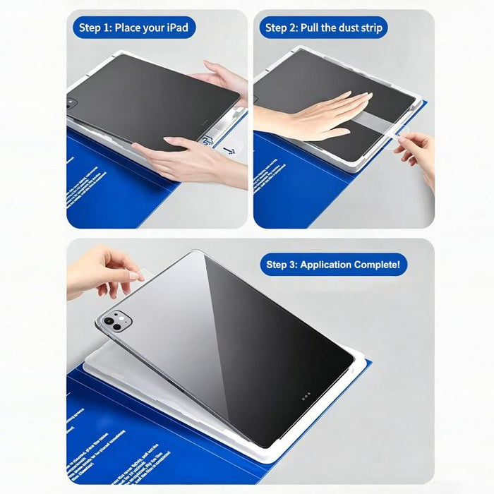 2 protectores de pantalla de vidrio templado para tablet, estilo caja de libro, de fácil instalación y a prueba de polvo., For iPad 2026 / 2025 / 2022, For iPad Air 11 2026 / 2025 / 2024, For iPad Pro 13 2025 / 2024, For iPad Pro 11 2025 / 2024        ...